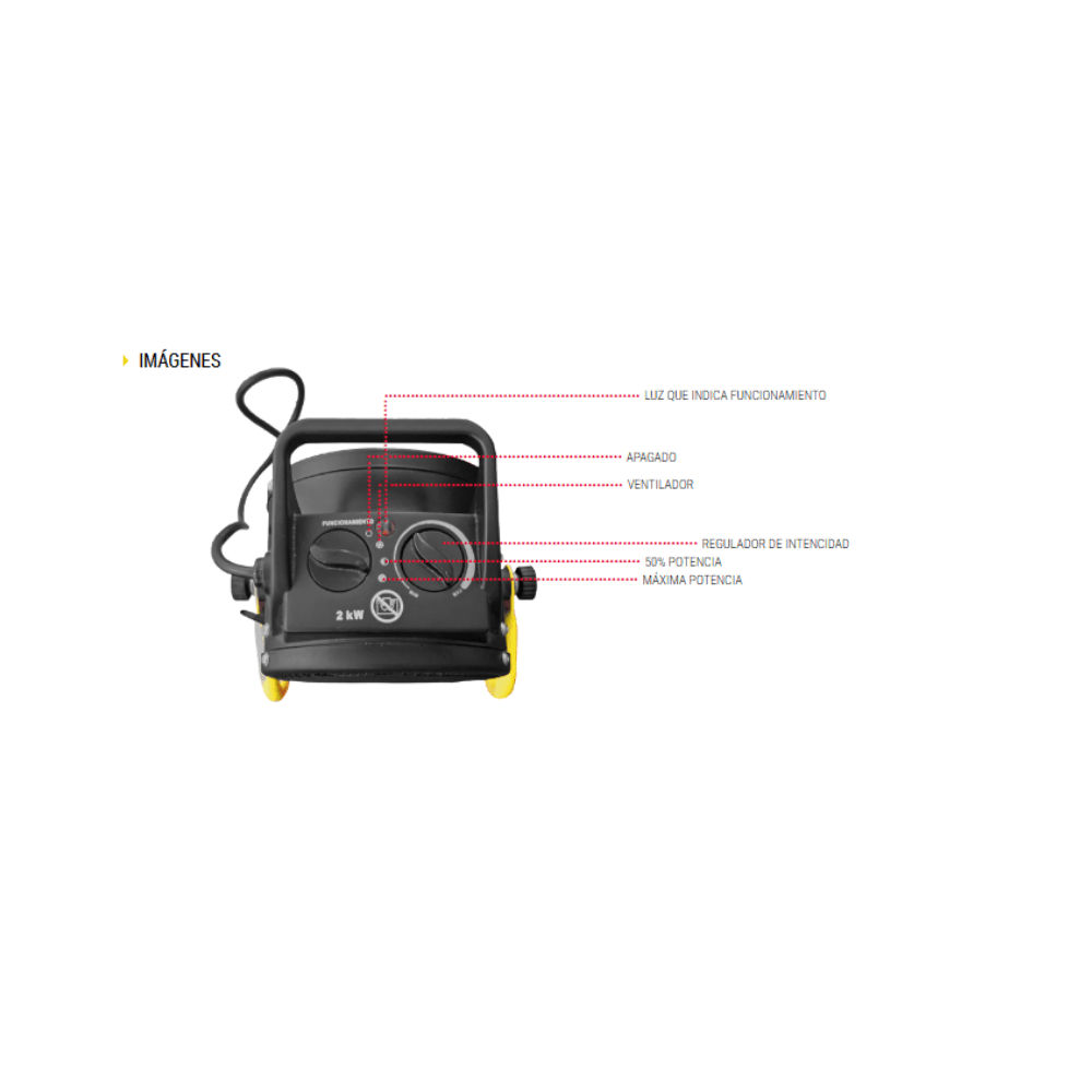 Turbocalefactor El ctrico 2kW Port til Industrial-3