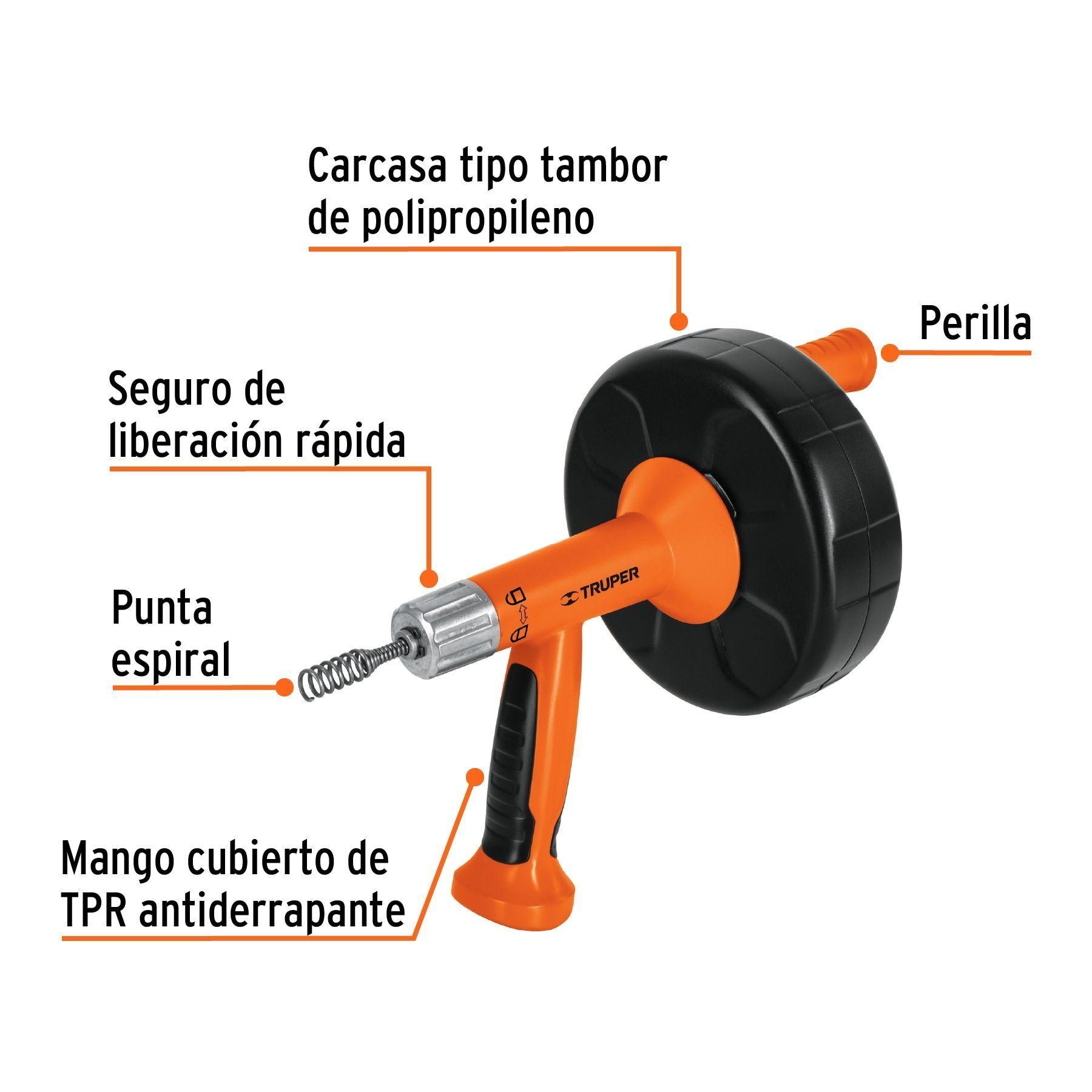 Destapaca o Sonda P Desague 7 6 Mts Manual y Taladro-2