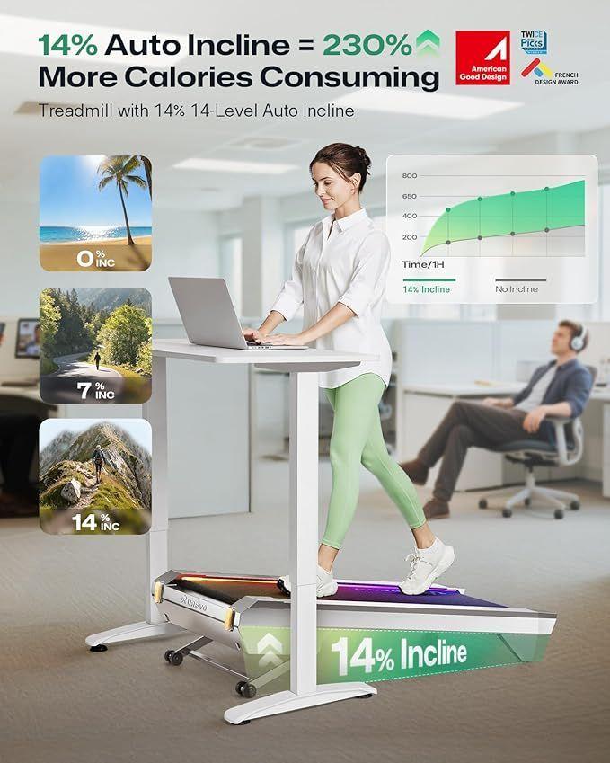 UREVO CyberPad for office Almohadilla inteligente para caminar con 14 de inclinaci n autom tica-5