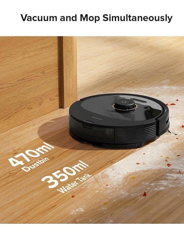 Roborock Robot aspirador y trapeador Q8 Max, cepillo DuoRoll, succión fuerte de 5500 Pa, Negro-4