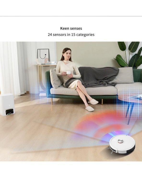 Aspiradora Trapeadora Robot Lydsto R1 Edge, Autovaciado, 5000pa, Blanca-3