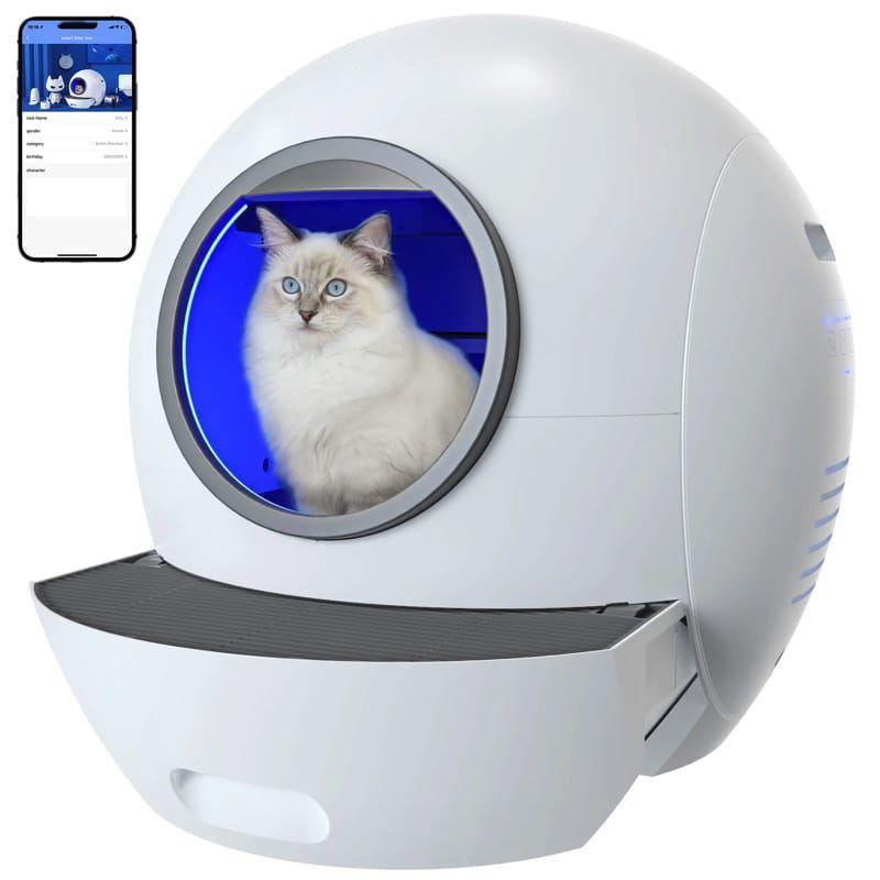 Baño Inteligente Automatico para Gatos con Wifi Elspet-6