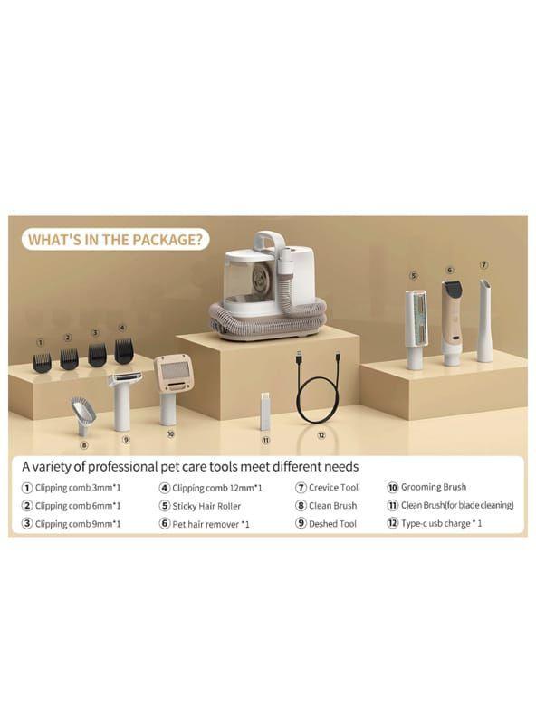 Redroad-aspiradora P17 para mascotas, Kit de aseo para pelo de perro-3