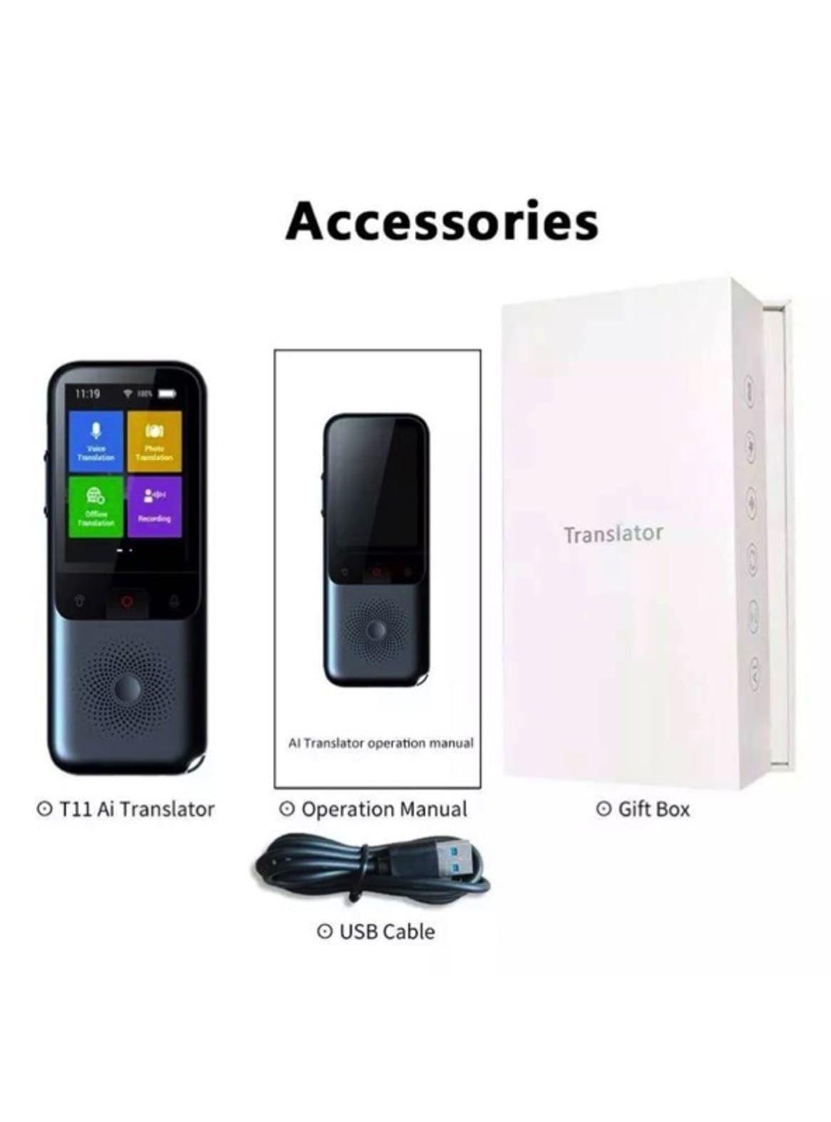 Traductor de Voz Inteligente T11, Internet, 138 Idiomas-3