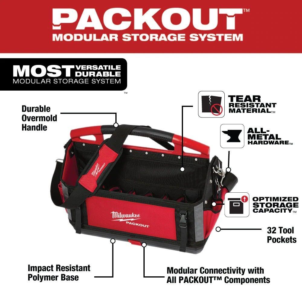 BOLSO PACKOUT ABIERTO 20 MILWAUKEE 48-22-8320-3