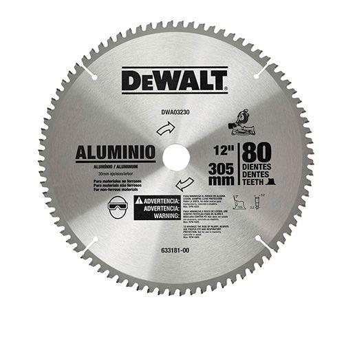 DISCO DE SIERRA INGLETEADORA DEWALT ALUMINIO 80 TPI DE 12-0