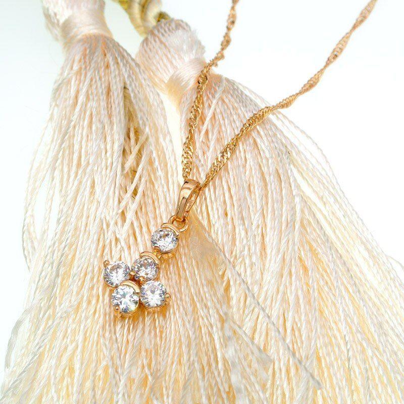 Collar Cruz Inv De Circones Multicolor Mujer Oro 18kt Bañado-3