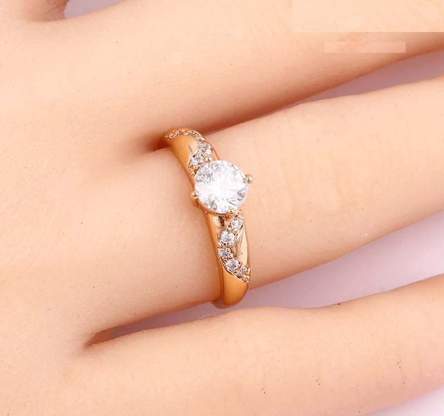 Anillo Compromiso Aniversario Toque De Oro 18kt-2
