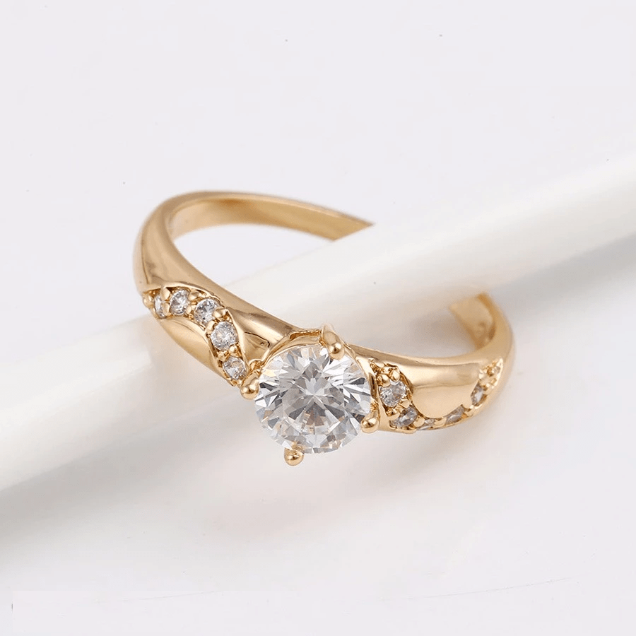 Anillo Compromiso Aniversario Toque De Oro 18kt-3