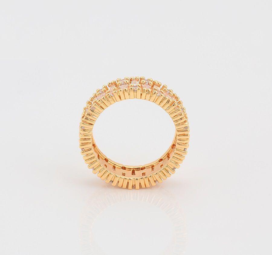 Anillo Cristales Circones Aniversario Oro 18kt Exclusivo-3