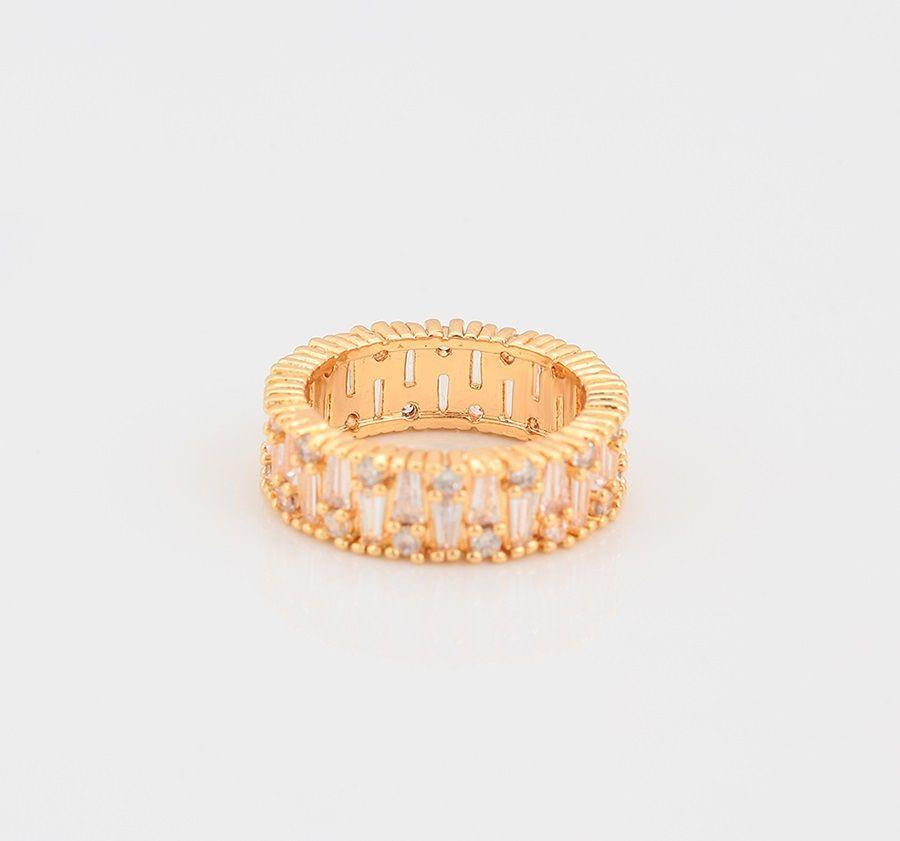 Anillo Cristales Circones Aniversario Oro 18kt Exclusivo-4