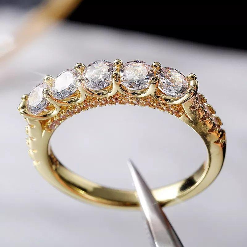 Anillo Exclusivo Compromiso Toque De Oro 18kt-4