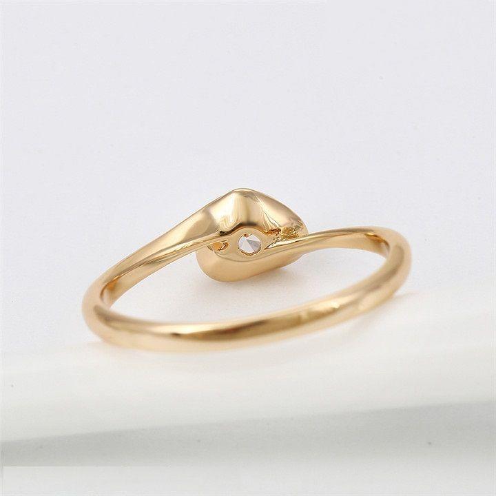 Anillo Compromiso Baño Oro 18kt Circón Cúbico-2