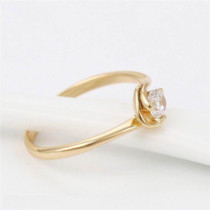 Anillo Compromiso Baño Oro 18kt Circón Cúbico-4