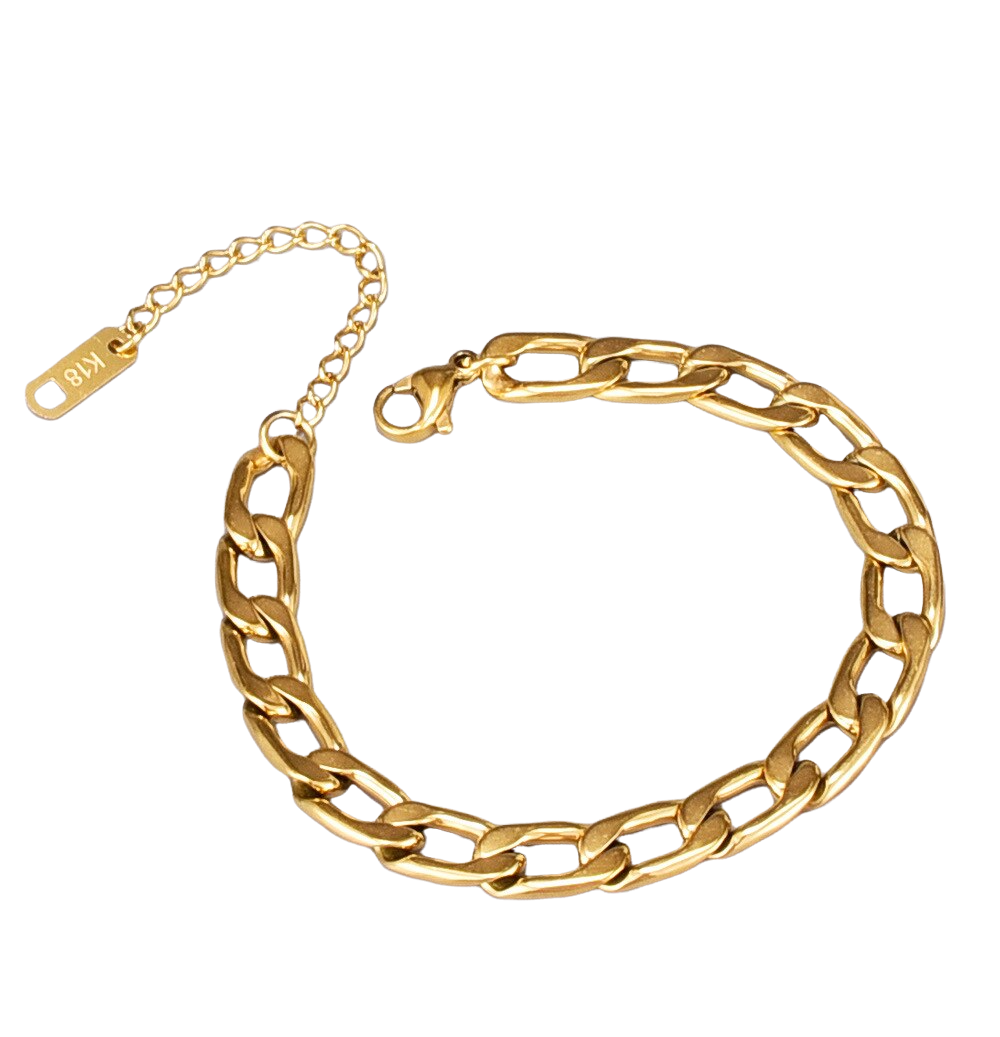 Pulsera Mujer Ajustable Cadenas Oro 18kt Bañado-0
