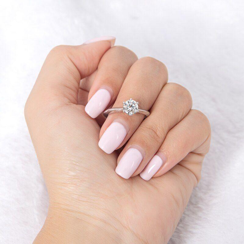 Anillo De Moissanita De 0.5 Quilates Certificado Exclusivo-3