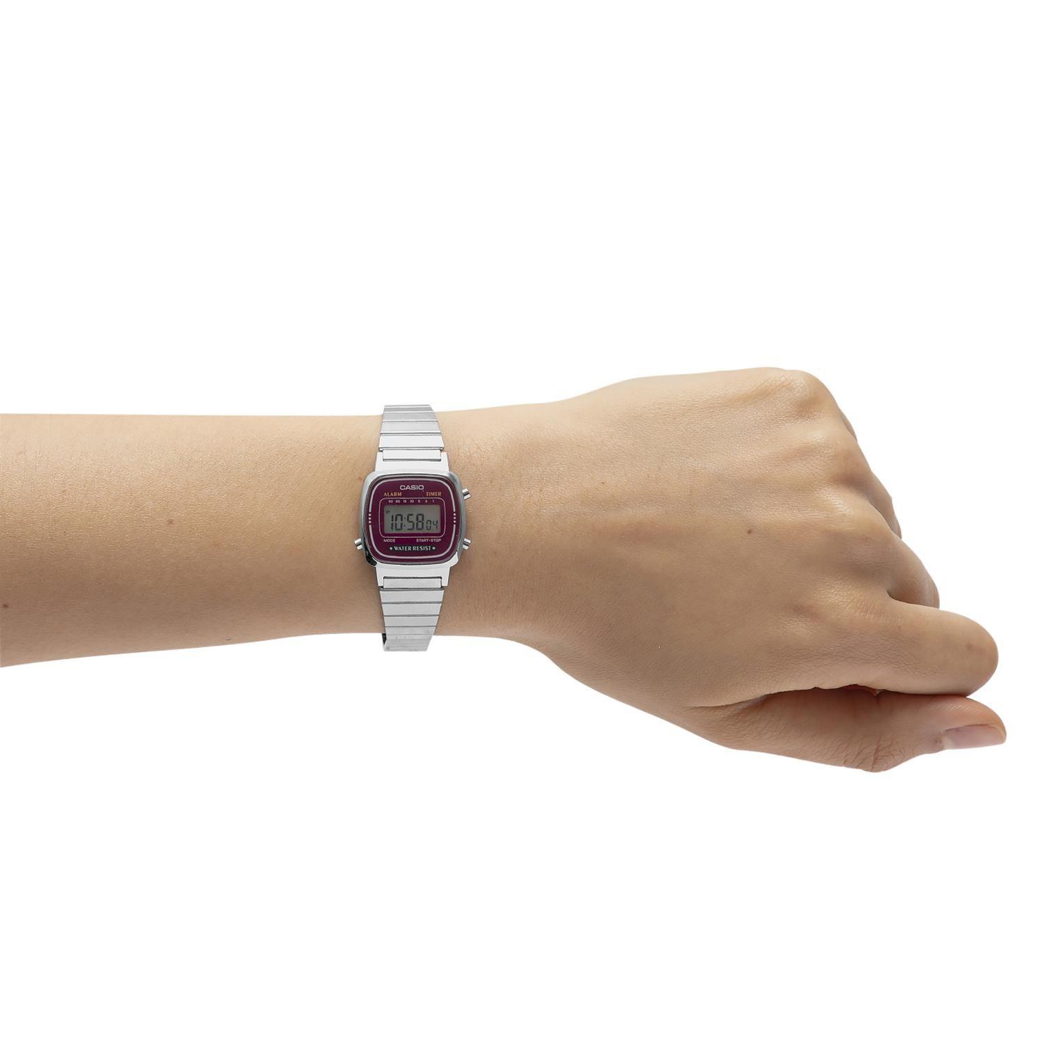 Reloj CASIO LA670WA-4DF Resina/Cromado Mujer Plateado-3