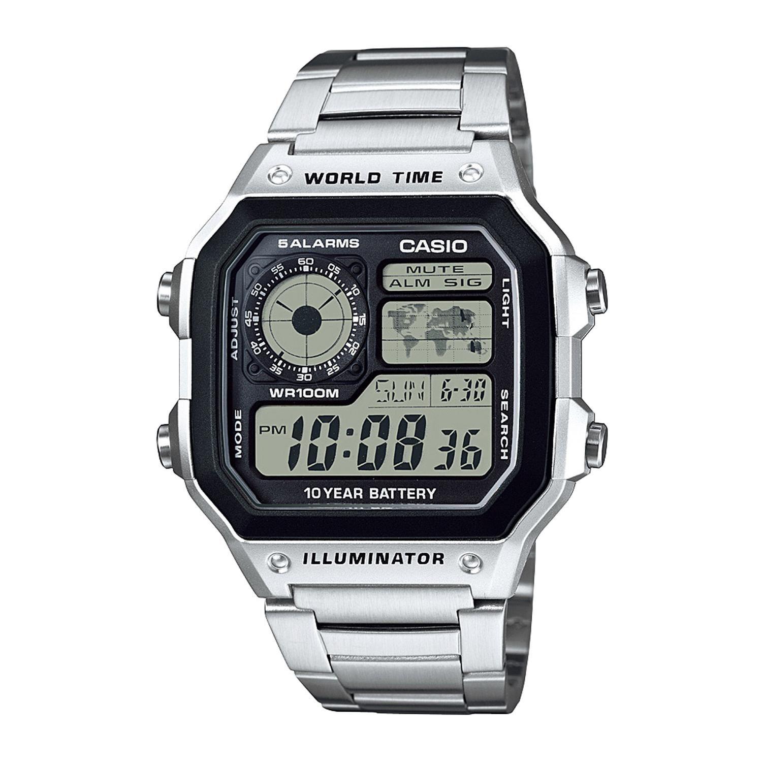 Reloj CASIO AE-1200WHD-1AVDF Resina Juvenil Plateado-0