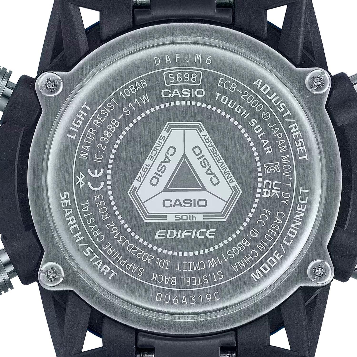 Reloj EDIFICE ECB-2000SS-2ADR Carbono/Acero Hombre Negro-2