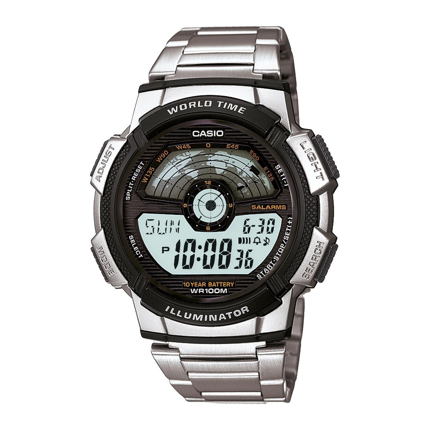 Reloj CASIO AE-1100WD-1AVDF Resina Juvenil Plateado-0