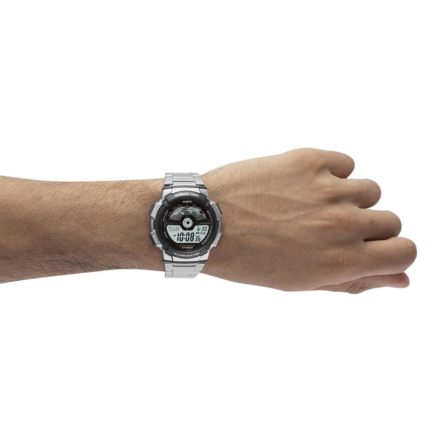 Reloj CASIO AE-1100WD-1AVDF Resina Juvenil Plateado-3