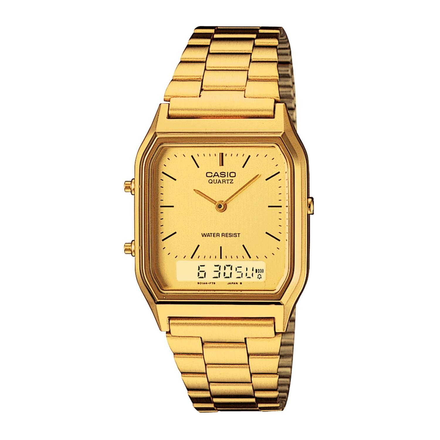 Reloj CASIO AQ-230GA-9DMQ Resina/Cromado Juvenil Dorado-0