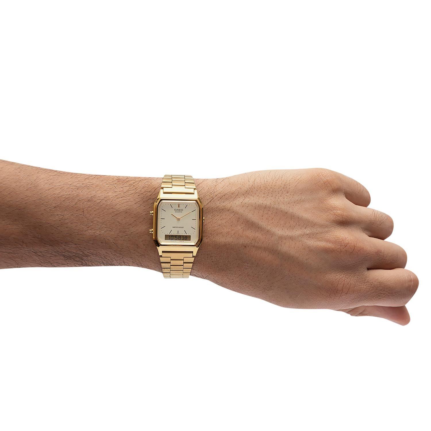 Reloj CASIO AQ-230GA-9DMQ Resina/Cromado Juvenil Dorado-3