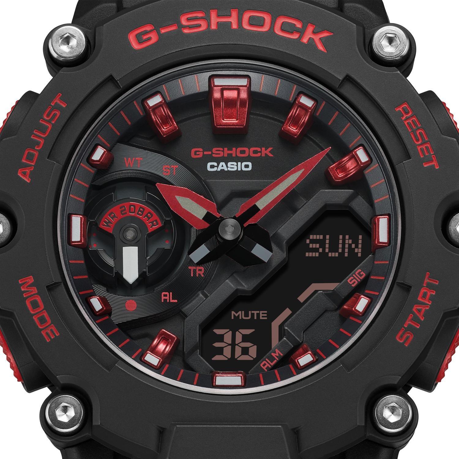 Reloj G-SHOCK GA-2200BNR-1ADR Carbono/Resina Hombre Negro-2