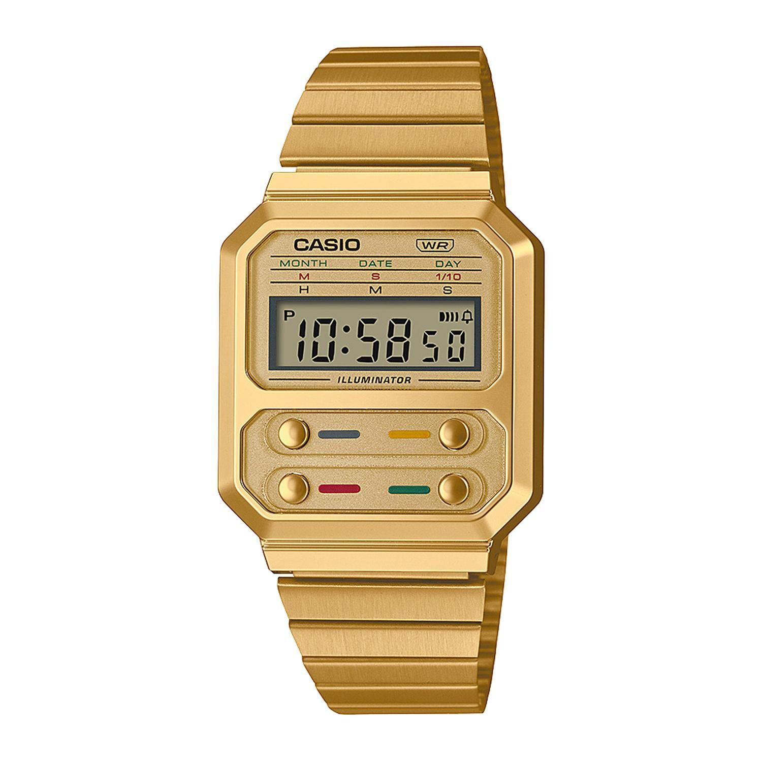 Reloj CASIO A100WEG-9ADF Resina Unisex Dorado-0