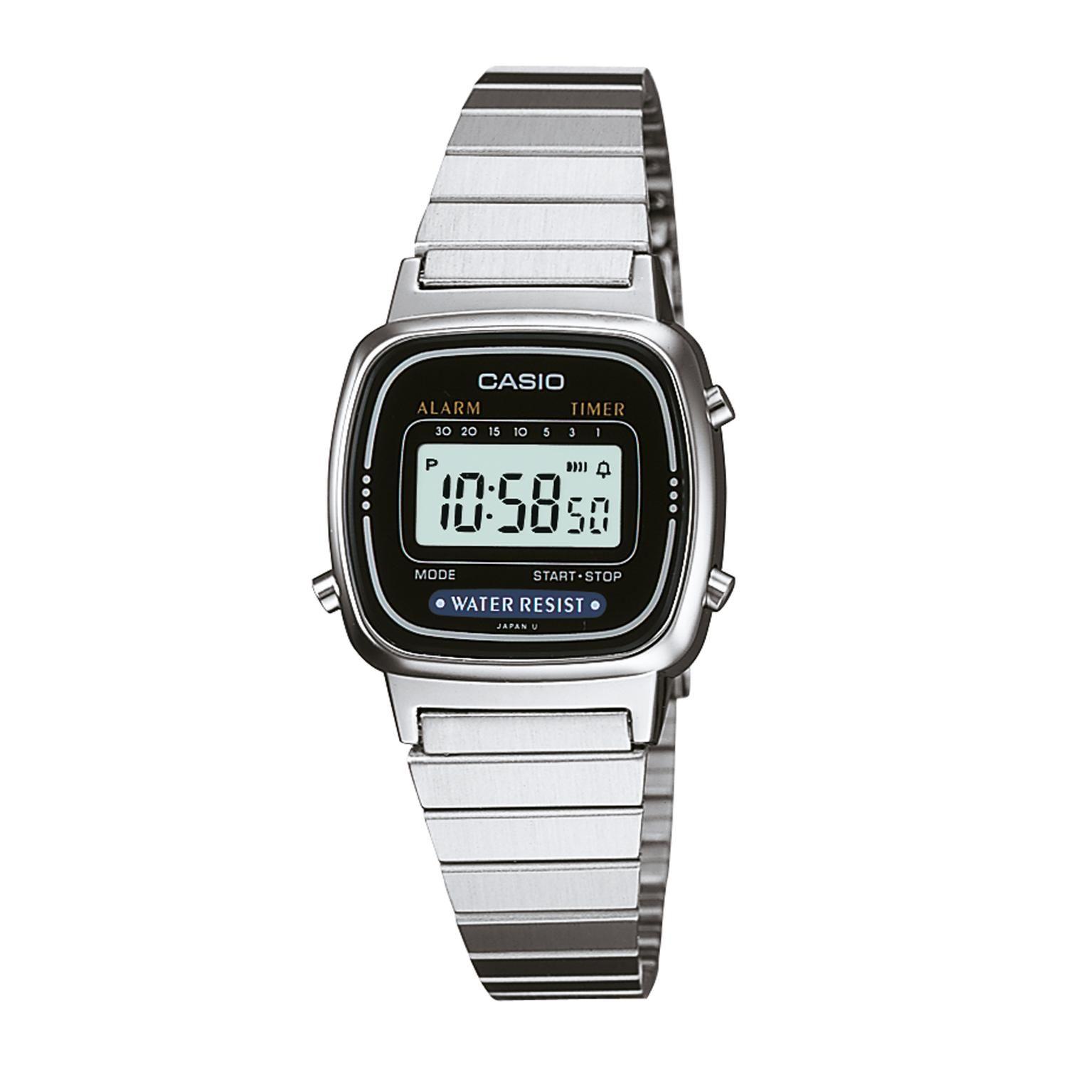 Reloj CASIO LA670WD-1DF Resina/Cromado Mujer Plateado-0