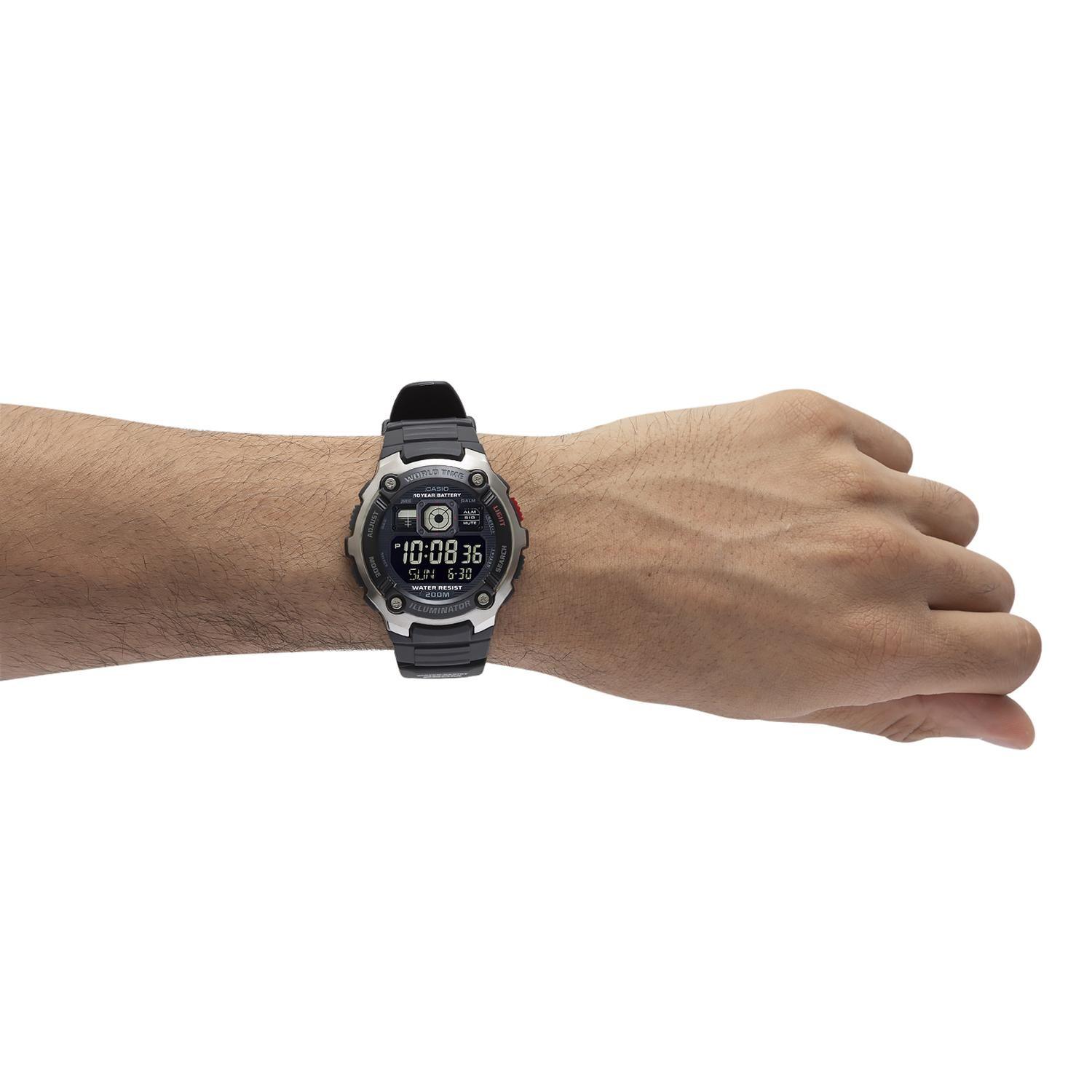 Reloj CASIO AE-2000W-1BVDF Resina/Acero Juvenil Plateado-2