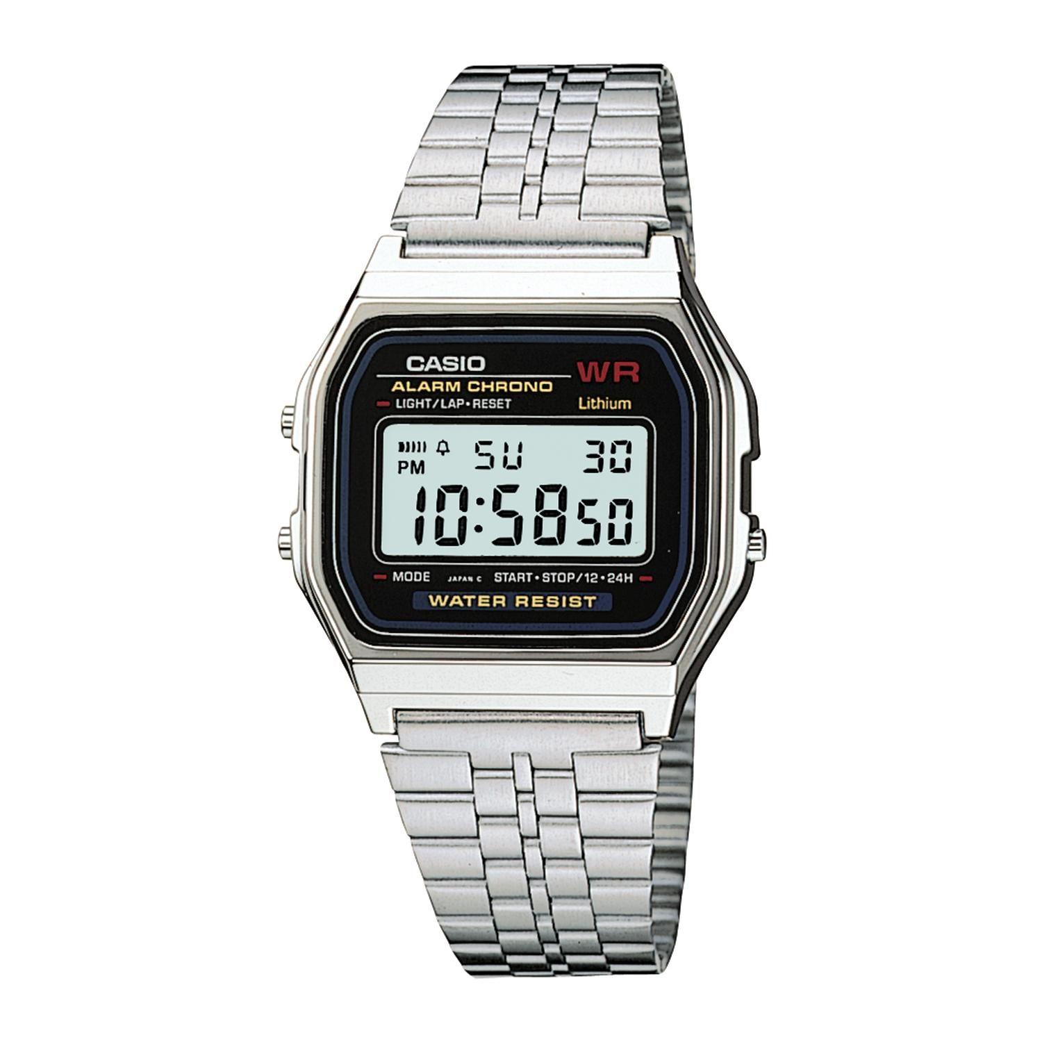 Reloj CASIO A159W-N1DF Resina/Cromado Unisex Plateado-0