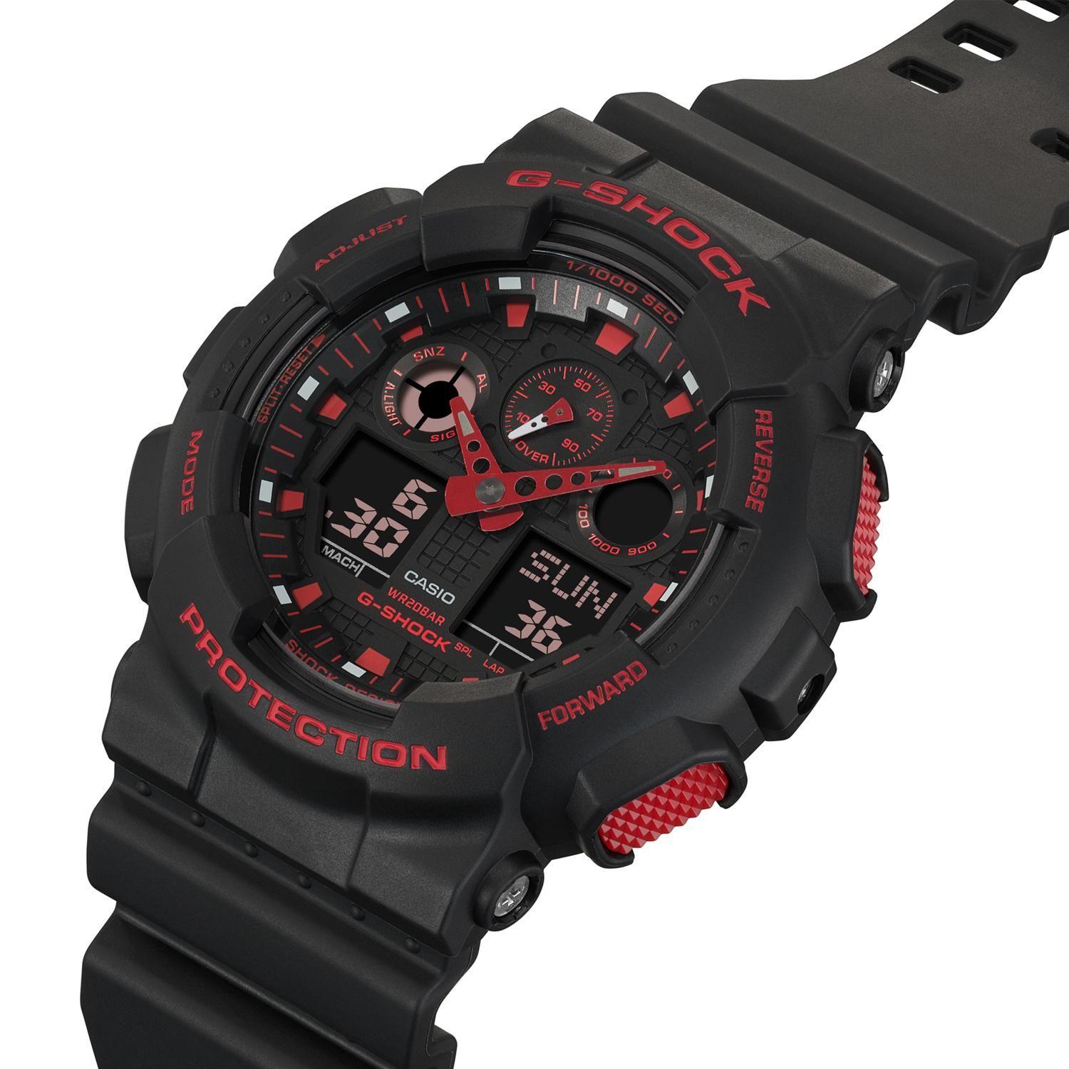 Reloj G-SHOCK GA-100BNR-1ADR Resina Hombre Negro-4