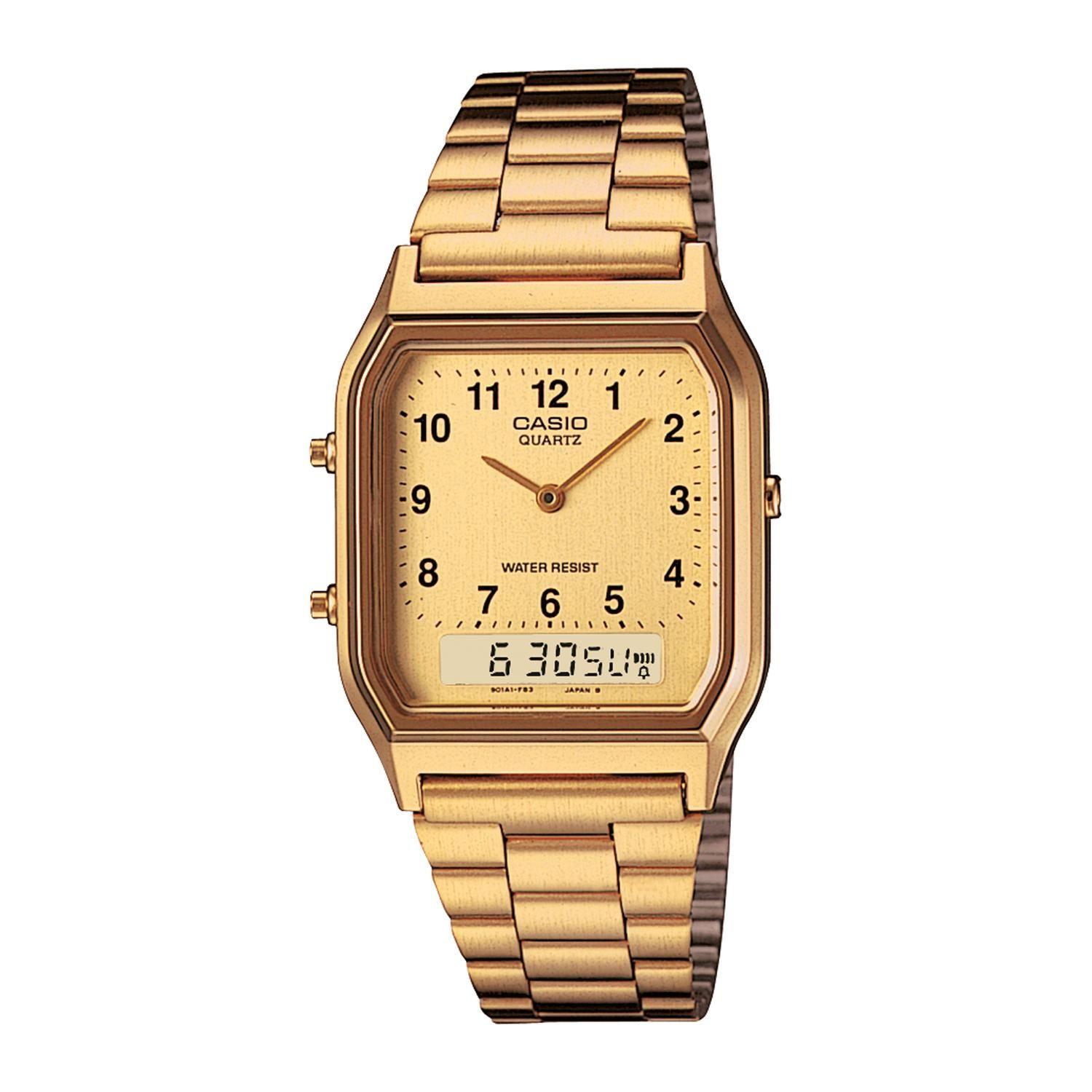 Reloj CASIO AQ-230GA-9BHDF Resina Juvenil Dorado-0