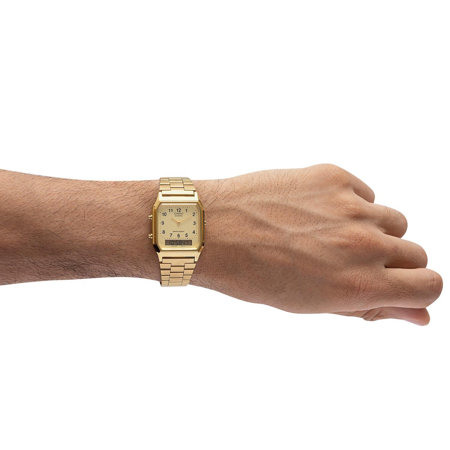 Reloj CASIO AQ-230GA-9BHDF Resina Juvenil Dorado-3