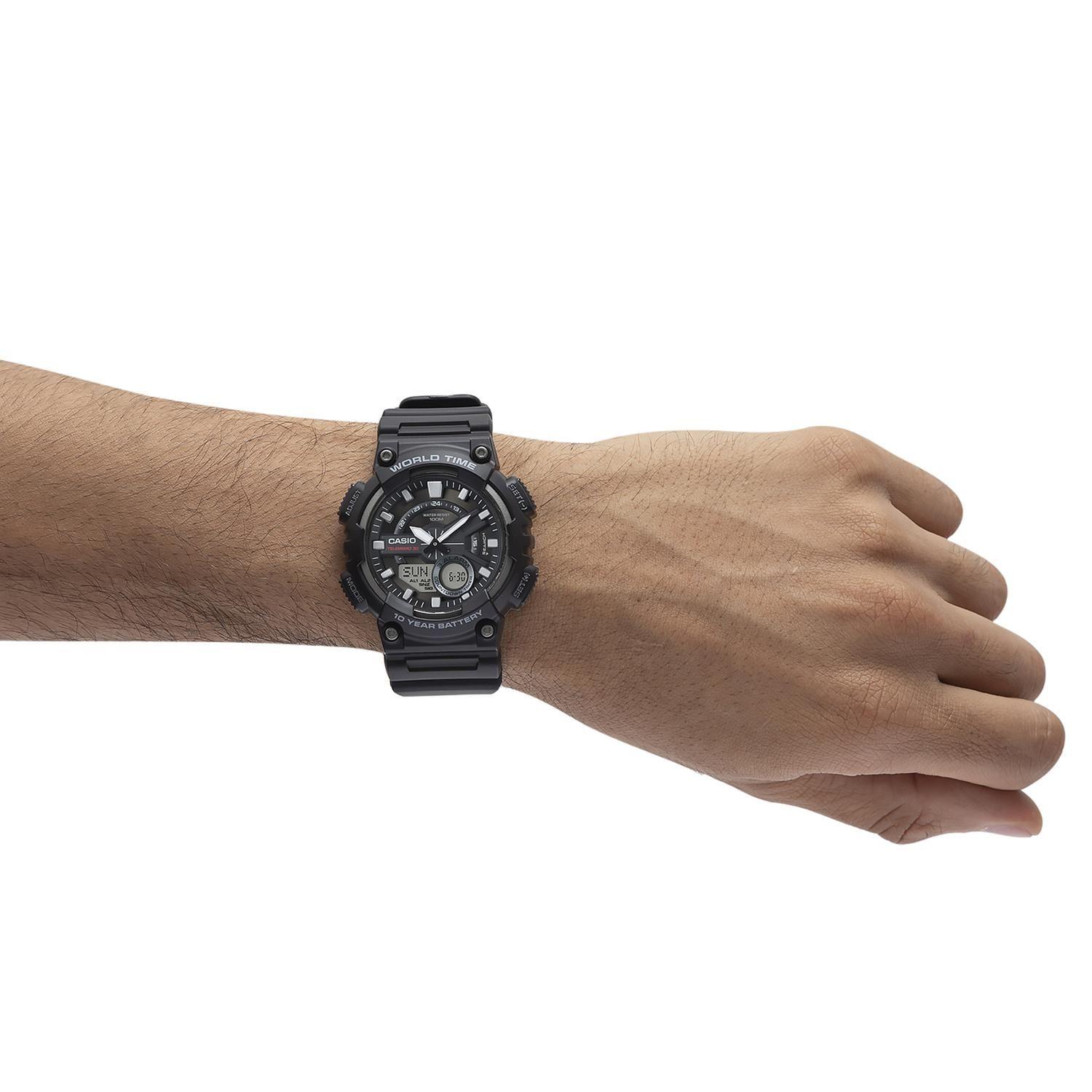 Reloj CASIO AEQ-110W-1AVDF Resina Juvenil Negro-3