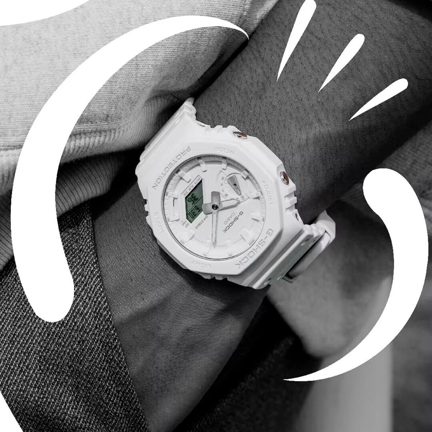Reloj G-SHOCK GA-2100-7A7DR Carbono/Resina Hombre Blanco-7