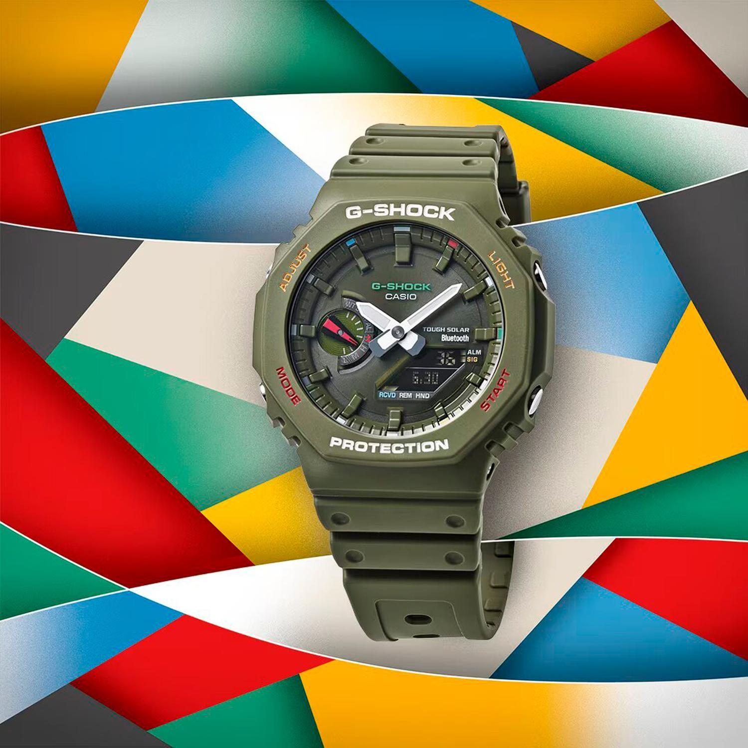Reloj G-SHOCK GA-B2100FC-3ADR Carbono/Resina Hombre Verde-2