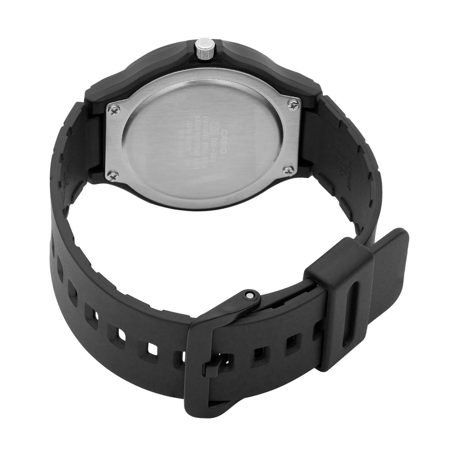 Reloj CASIO MW-240-3BVDF Resina Juvenil Negro-2