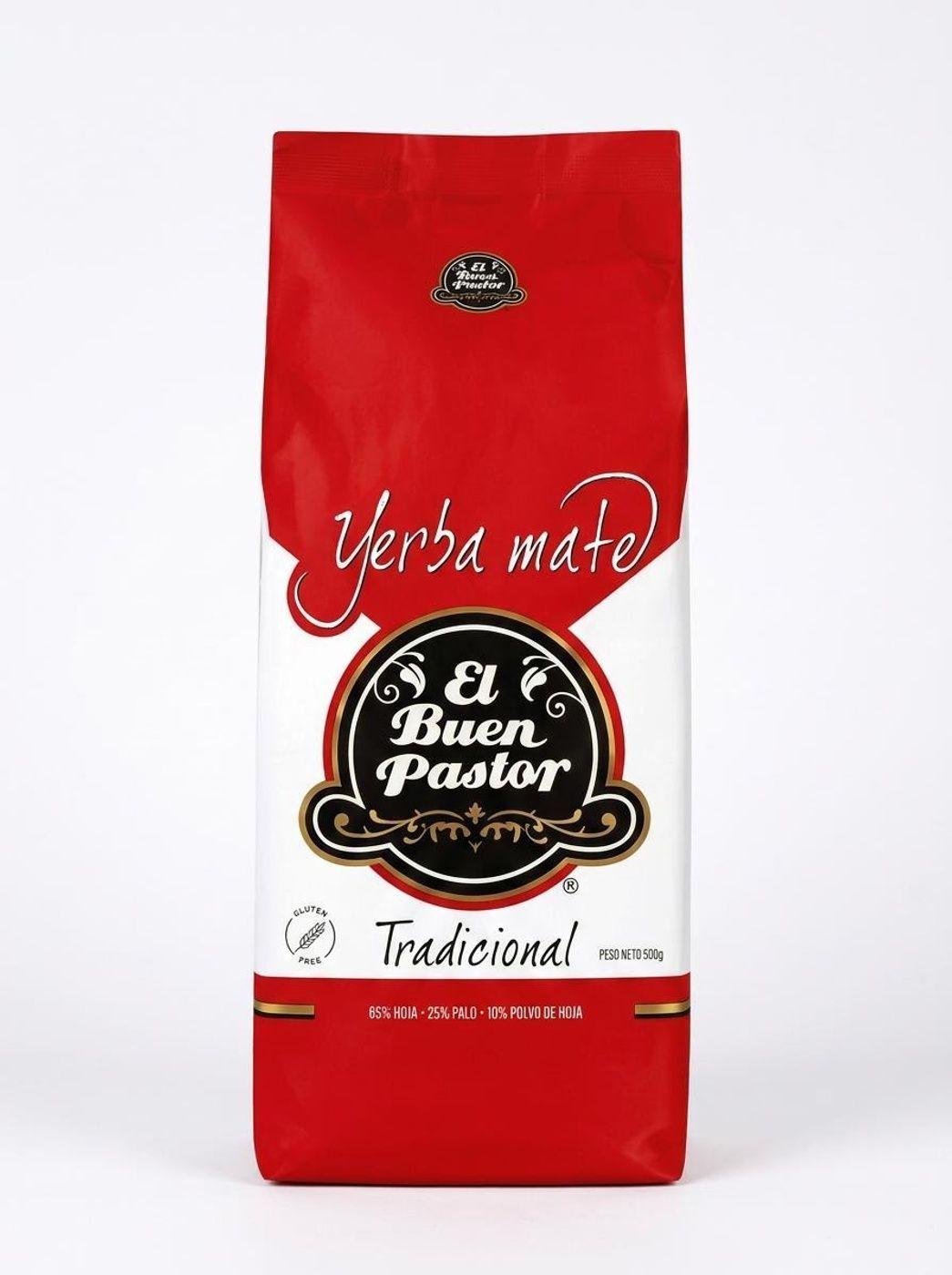 Yerba Mate El Buen Pastor Tradicional Barbacuá 500g sin gluten-1
