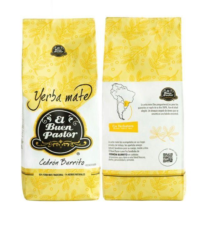 Yerba Mate El Buen Pastor Cedrón Burrito 500g sin gluten-0