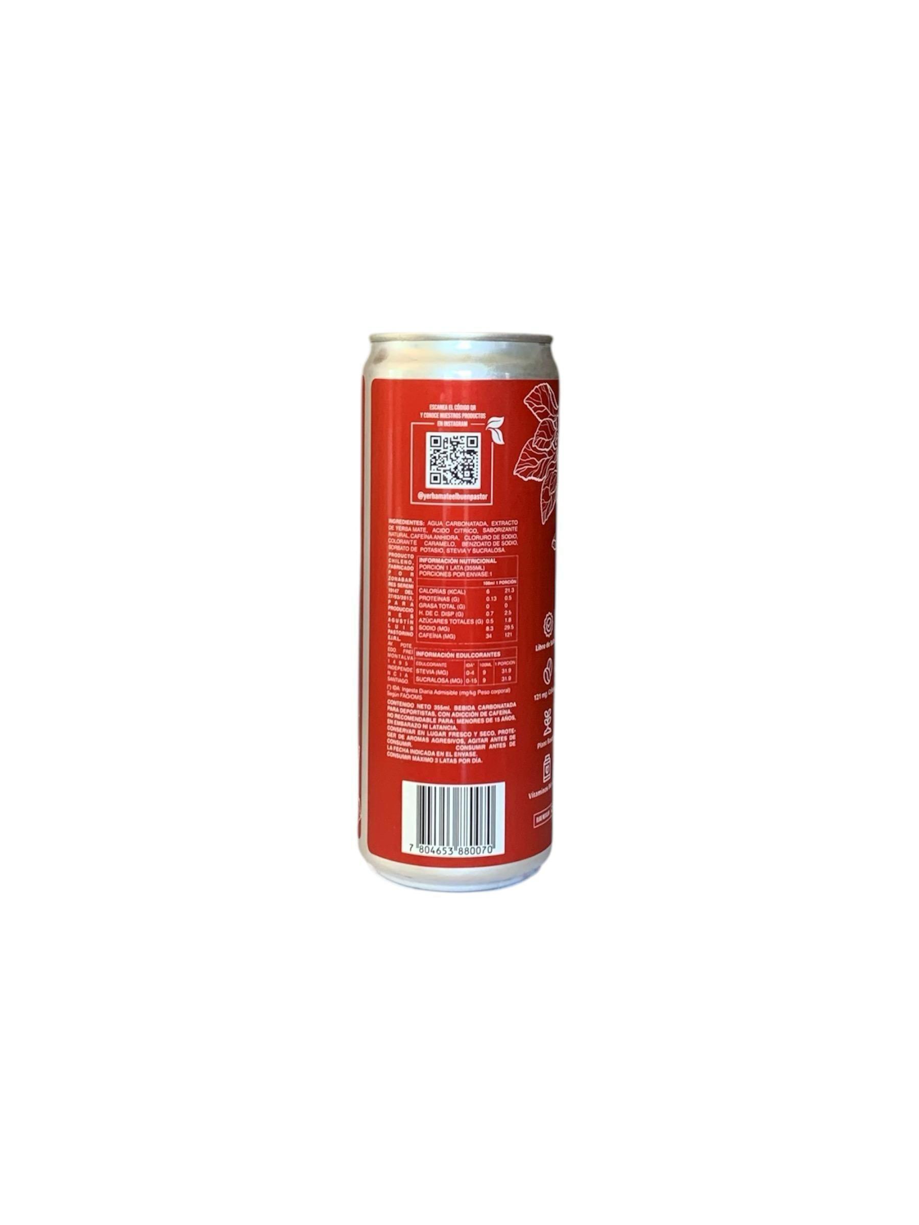 Pack x 12 uni Bebida Energizante Natural Yerba Mate El Buen Pastor 355ml-3