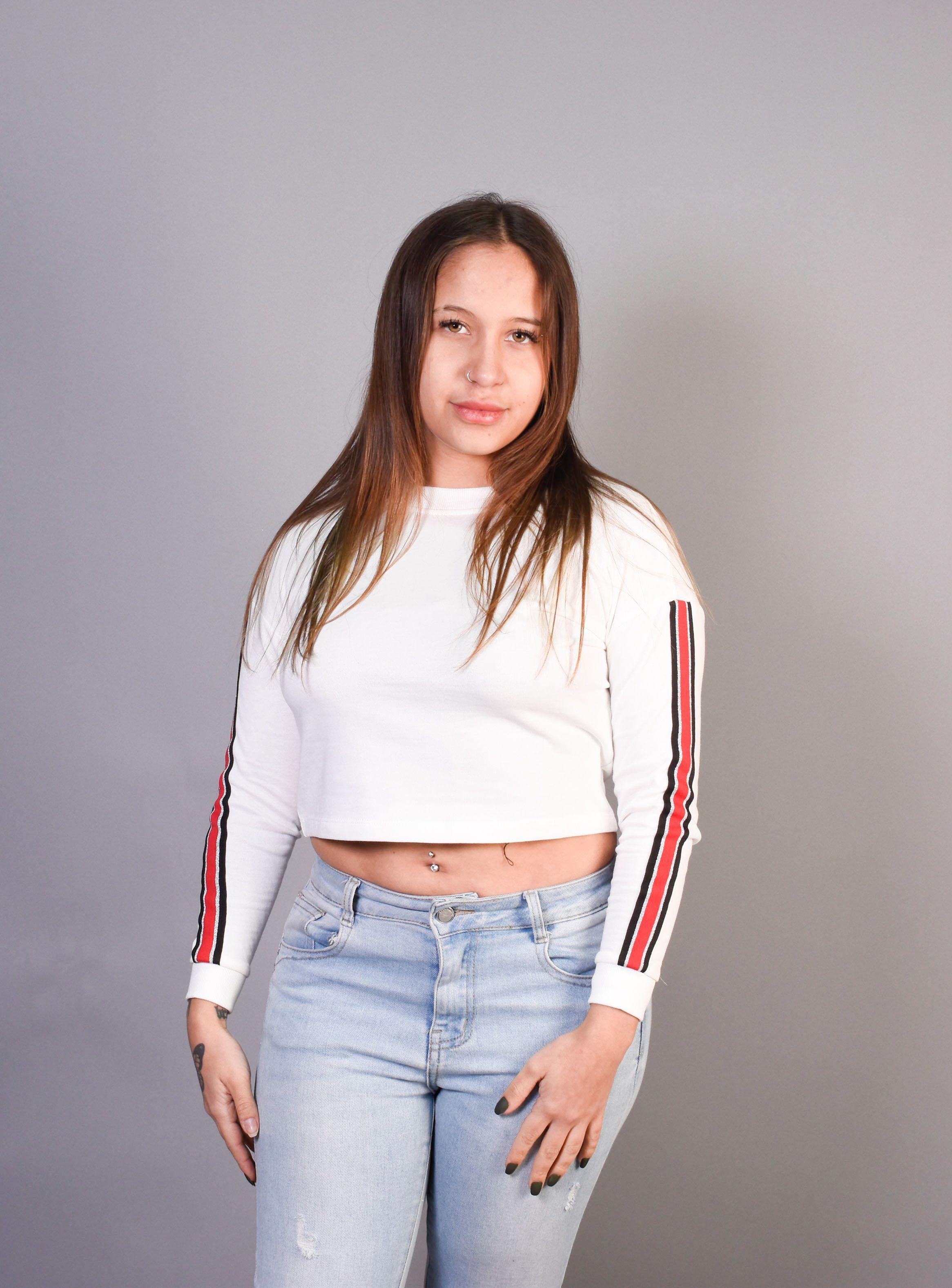 Polerón Mujer Algodón Blanco XS-0