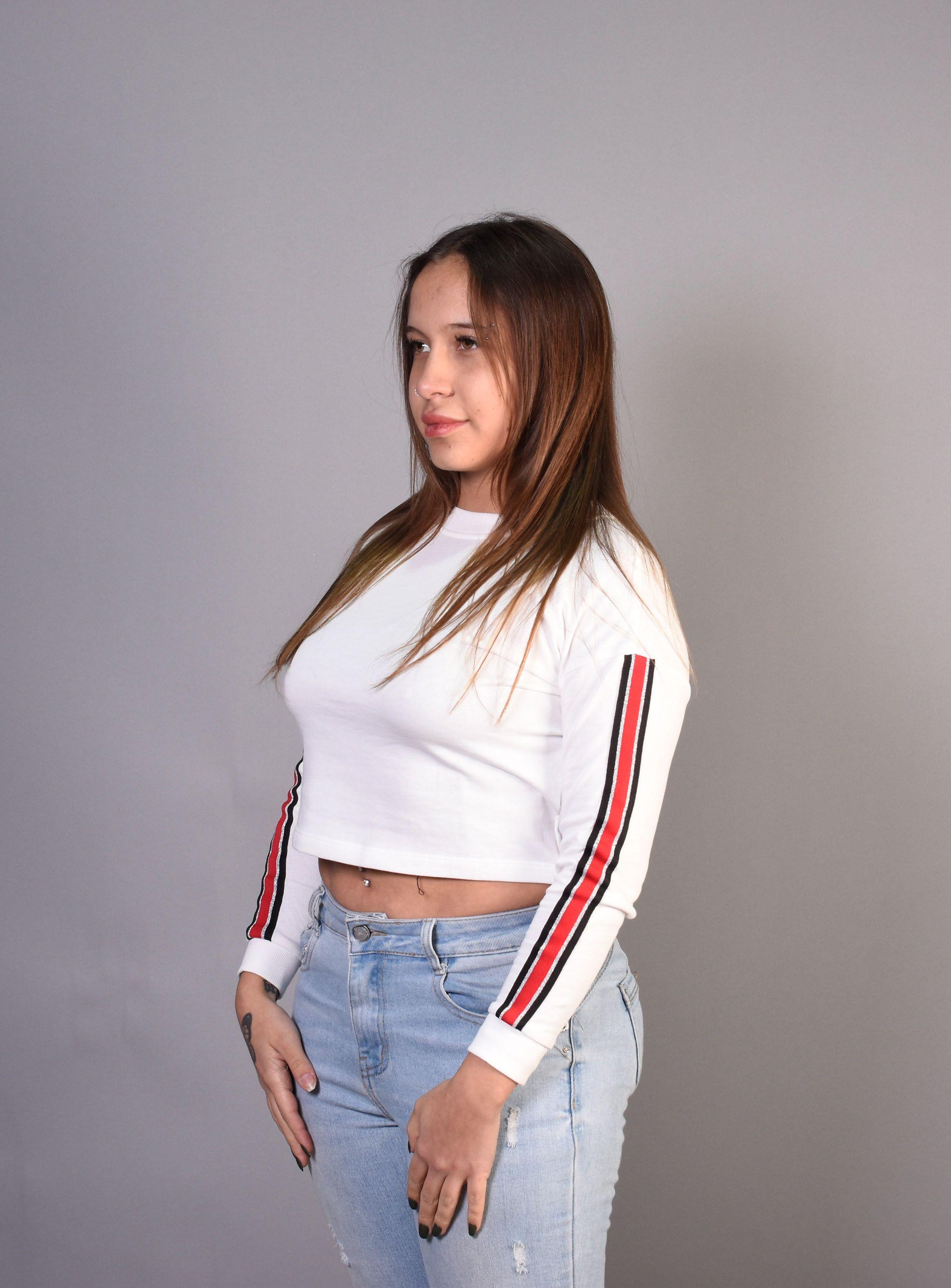 Polerón Mujer Algodón Blanco XS-1