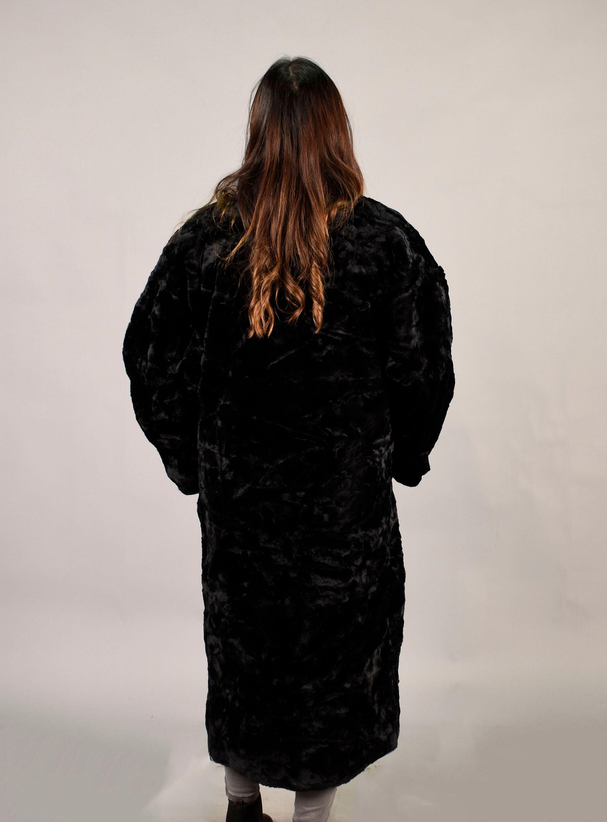 Abrigo Mujer Acrílico Negro XL-3