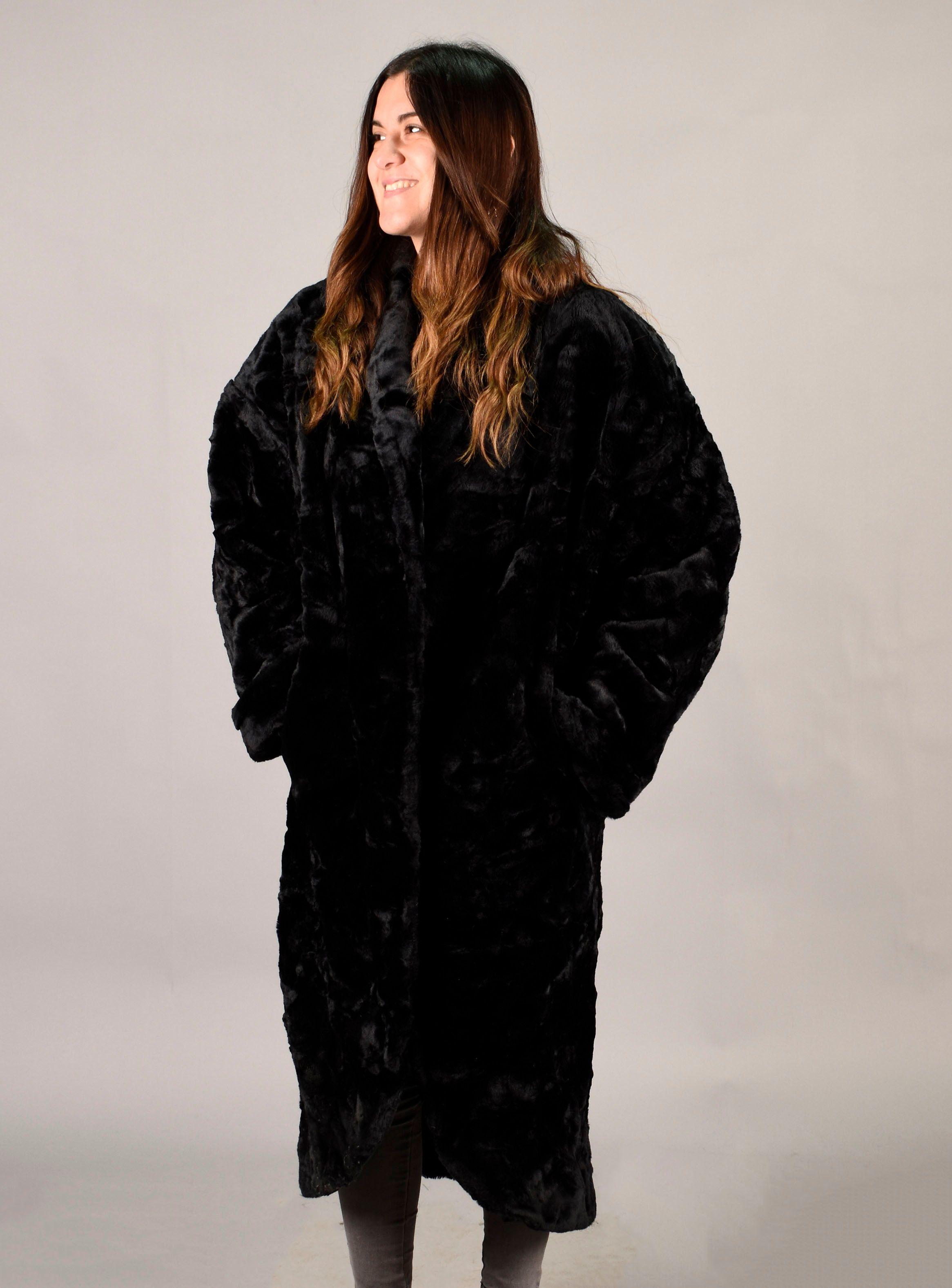 Abrigo Mujer Acrílico Negro XL-0