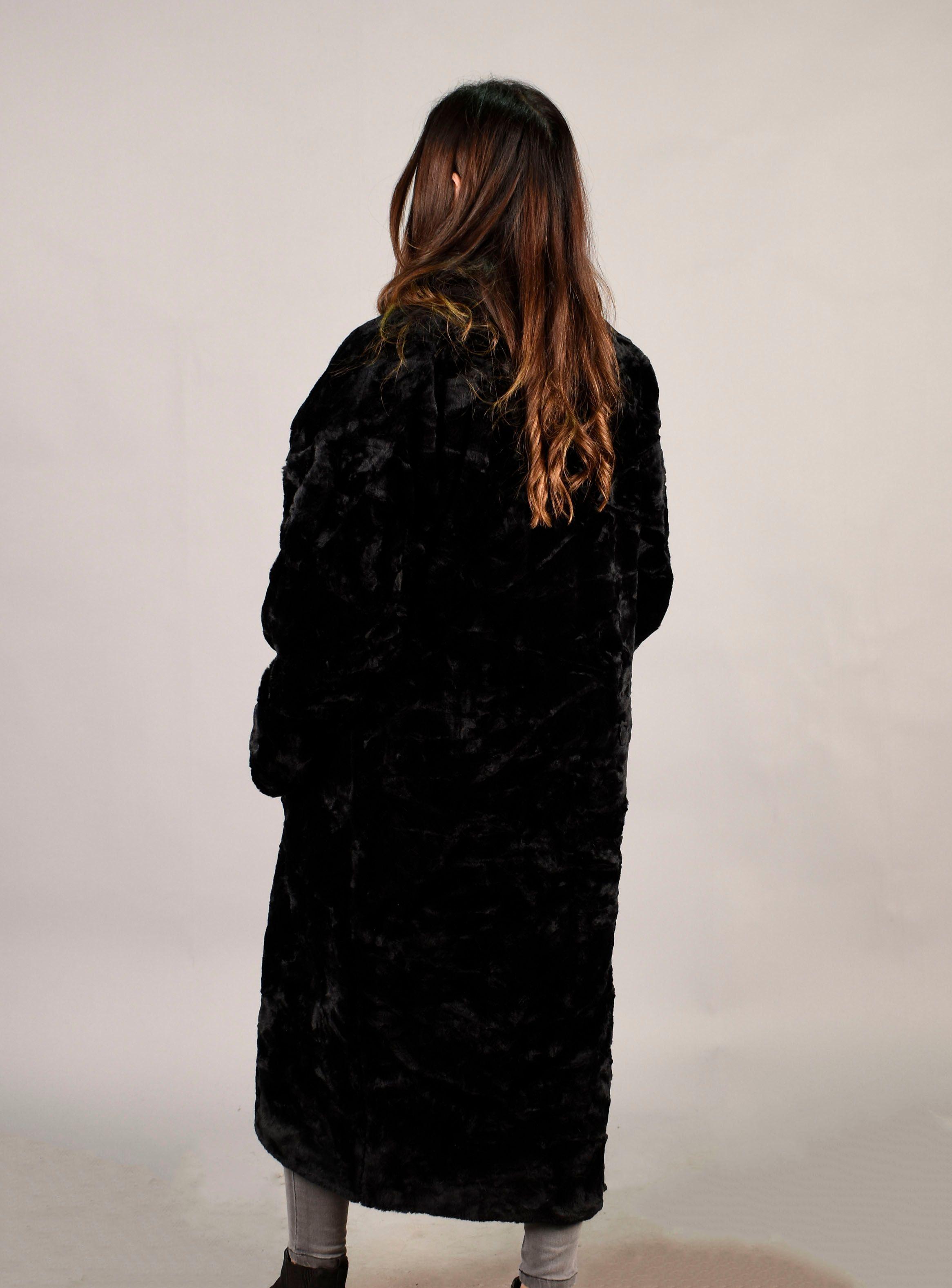 Abrigo Mujer Acrílico Negro XL-2