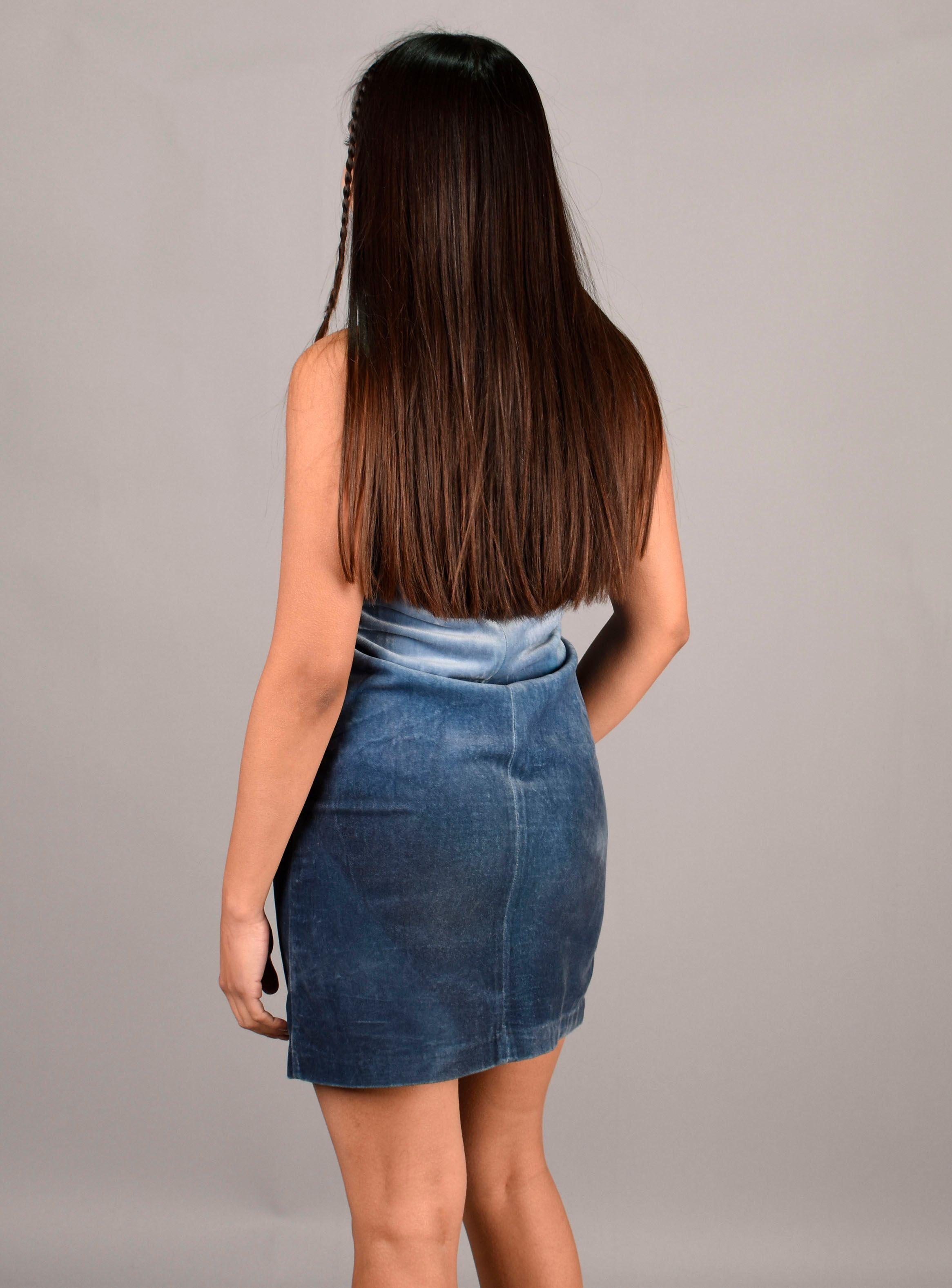 Vestido Mujer Poliéster Celeste M-2