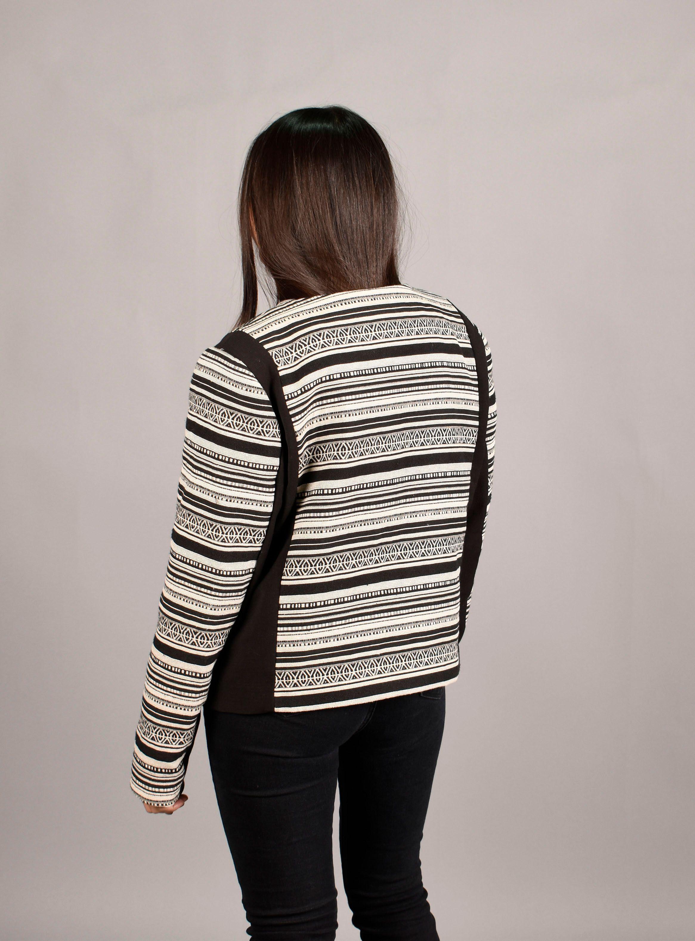 Chaqueta Cierre Mujer Poliéster Diseño Étnico M-2