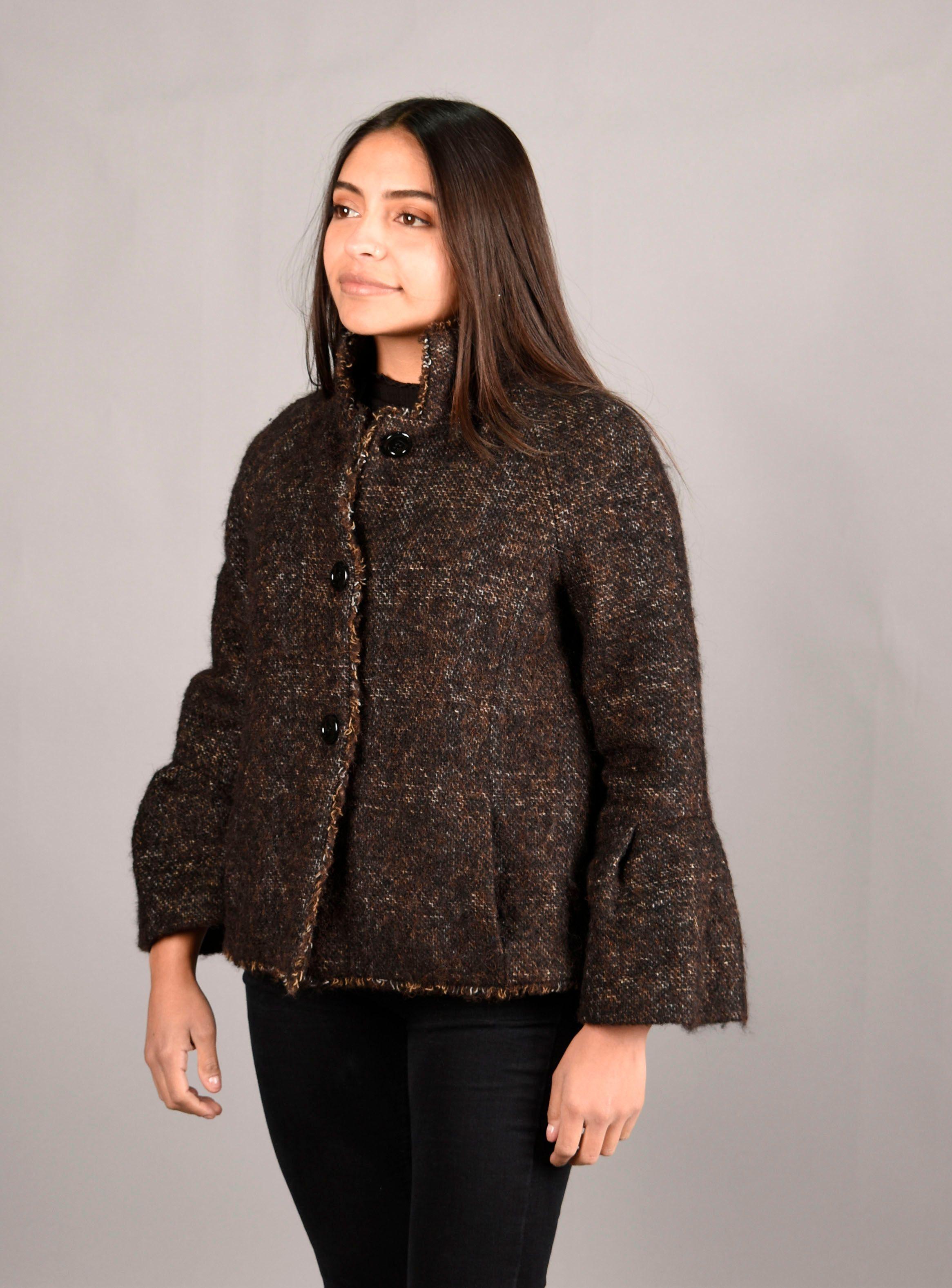 Chaqueta Mujer Poliéster Zara Café M-1